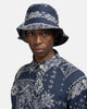 KAPITAL Bandana Patchwork BUCKET Hat Purple Navy, Hats