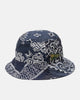 KAPITAL Bandana Patchwork BUCKET Hat Purple Navy, Hats