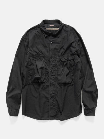 KAPITAL Broad Cloth Anorak Shirt Black, Shirts