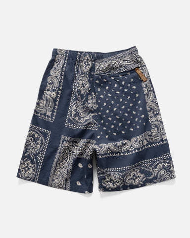 KAPITAL Combed Burberry RAT BRAND Bandana Patchwork EASY Short Pants Aubergine, Shorts