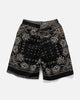 KAPITAL Combed Burberry RAT BRAND Bandana Patchwork EASY Short Pants Black, Shorts