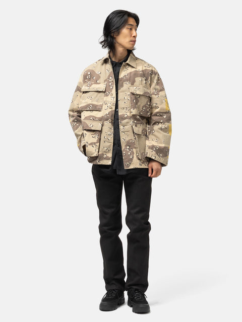 KAPITAL Cotton Herringbone CHOCO-CHIP Camo ARMY JKT Beige, Jackets