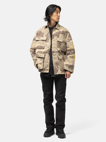 KAPITAL Cotton Herringbone CHOCO-CHIP Camo ARMY JKT Beige, Jackets