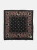 KAPITAL Fastcolor Selvedge Bandanna (Antler NAJA) 20x20 Black, Bandanas