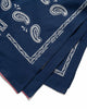 Kapital Fastcolor Selvedge Bandanna (KOUNTER KULTURE PECOS Paisley) Navy, Accessories