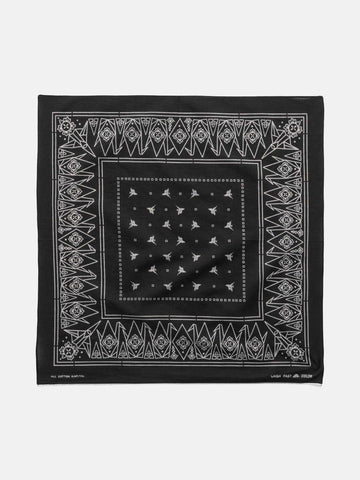 KAPITAL Fastcolor Selvedge Bandanna (ORIGAMI) Black, Bandanas