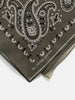KAPITAL Fastcolor Selvedge Bandanna (PaisleyPatchwork) KHAKIxD-Green, Bandanas