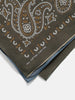KAPITAL Fastcolor Selvedge Bandanna (PaisleyPatchwork) KHAKIxSAX, Bandanas