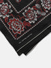 KAPITAL Fastcolor Selvedge Bandanna (ROCKWELL FLOWER) Black, Bandanas