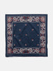 KAPITAL Fastcolor Selvedge Bandanna (ROCKWELL FLOWER) Navy, Bandanas