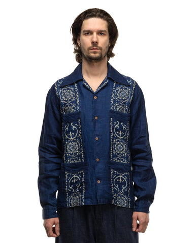 KAPITAL French Cloth Linen HAVANANAJA WRANGLE Collar CUBA Shirt L/S Ecru, Shirts