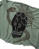 Kapital Fulling Wool Scarf COPTIC SKULL Green, Accessories