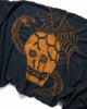 Kapital Fulling Wool Scarf COPTIC SKULL Navy, Accessories