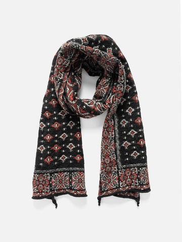 KAPITAL Fulling Wool Scarf Colorful BIG-MAMA Bandana Black, Scarves