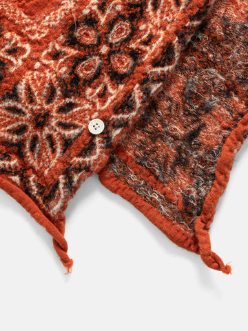 KAPITAL Fulling Wool Scarf Colorful BIG-MAMA Bandana Orange, Scarves