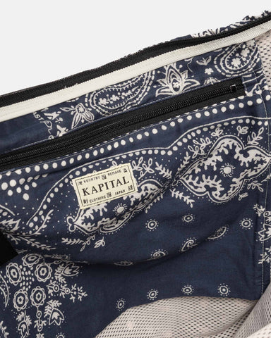 KAPITAL Gauze RAT BRAND Bandana Patchwork TRANSIT SNUFKIN Bag Aubergine, Shoulder Bags