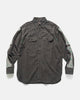 KAPITAL Grandrelle 2TONES BONE Patch Ventilator Workshirt Charcoal, Shirts