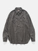 KAPITAL Grandrelle Chambray BONE Patch Ventilator Workshirt Charcoal, Shirts