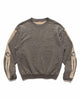 Grandrelle Fleece Knit BIG Crew SWT (BONE) Charcoal - HAVEN