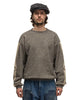 Grandrelle Fleece Knit BIG Crew SWT (BONE) Charcoal - HAVEN