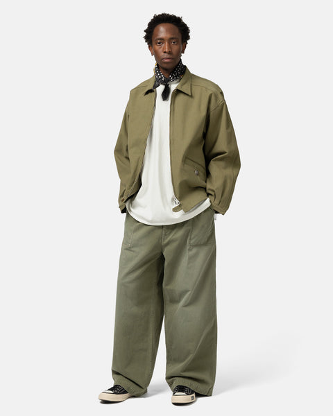 KAPITAL Herringbone FATIGUE Baggy Pants Khaki, Pants