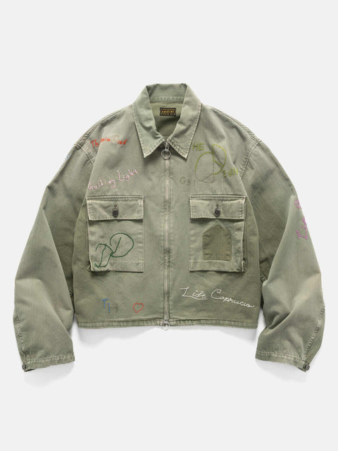 KAPITAL Herringbone HUNTER Drizzler JKT (Memorial Embroidery) Khaki, Jackets