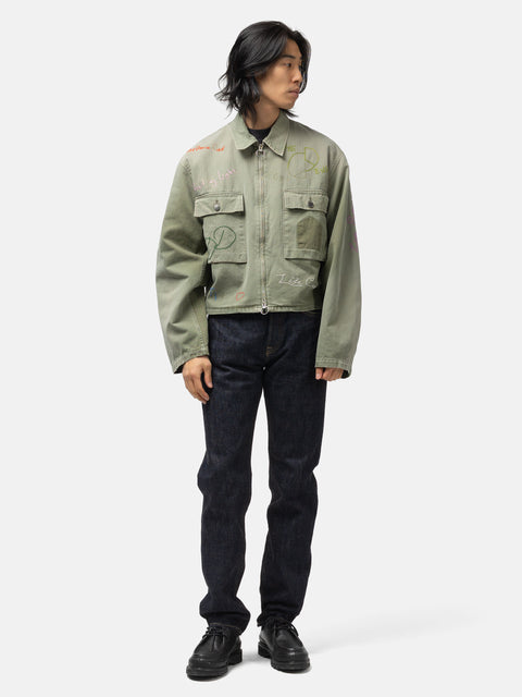 KAPITAL Herringbone HUNTER Drizzler JKT (Memorial Embroidery) Khaki, Jackets