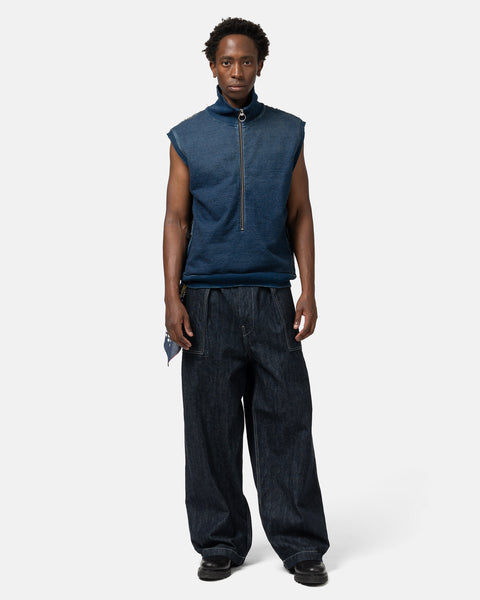 KAPITAL IDG SWT x BORO Half Vest Indigo, Vests
