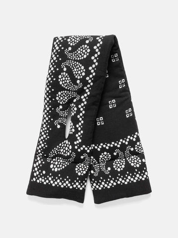 KAPITAL Linen Rayon Bandana KESA Scarf Black, Scarves