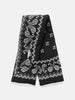 KAPITAL Linen Rayon Bandana KESA Scarf Black, Scarves