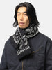KAPITAL Linen Rayon Bandana KESA Scarf Black, Scarves