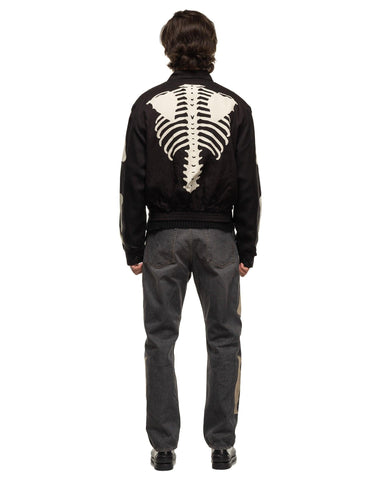 Rayon Twill BONE Drizzler Jacket Black - HAVEN