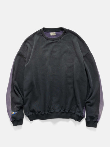 KAPITAL SWT Knit 2Tones Remake BIG SWT (BONE) BLKxPurple, Sweatshirts
