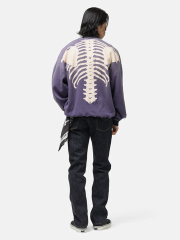 KAPITAL SWT Knit 2Tones Remake BIG SWT (BONE) BLKxPurple, Sweatshirts