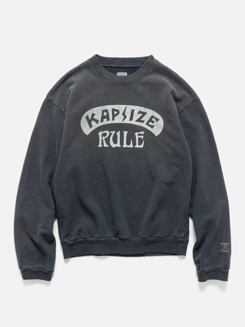 KAPITAL SWT Knit Crew SWT (Kapsize Rule) Black, Sweatshirts