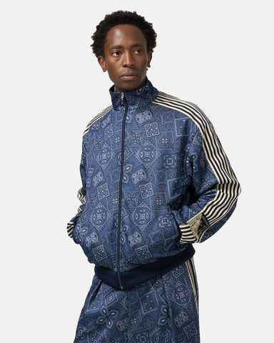 KAPITAL Smooth Jersey COOKIE Bandana Track JKT Navy, Jackets