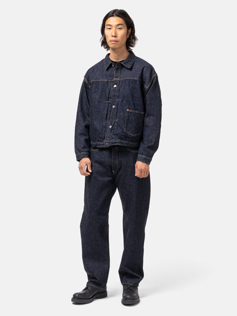 KAPTAIN SUNSHINE 1930 Straight Denim Pants Indigo One Wash, Jeans