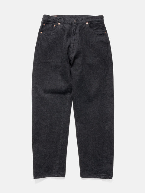 KAPTAIN SUNSHINE 5P Zipper Front Denim Pants Black One Wash, Jeans