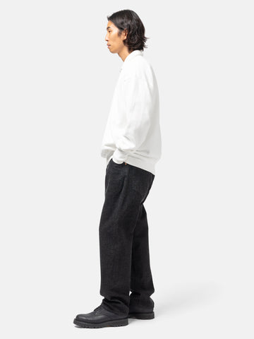 KAPTAIN SUNSHINE 5P Zipper Front Denim Pants Black One Wash, Jeans