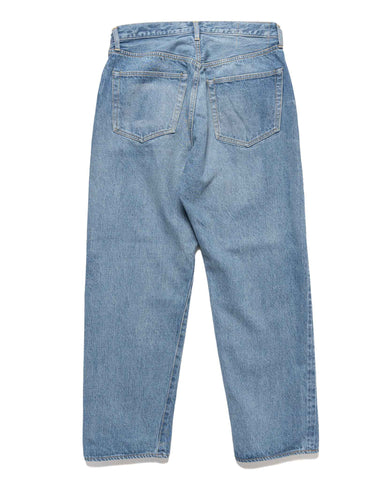 KAPTAIN SUNSHINE 5P Zipper Front Denim Pants Indigo Vintage Wash, Bottoms