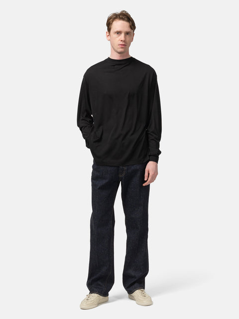 KAPTAIN SUNSHINE All Silk Crewneck P/O Black, Sweatshirts