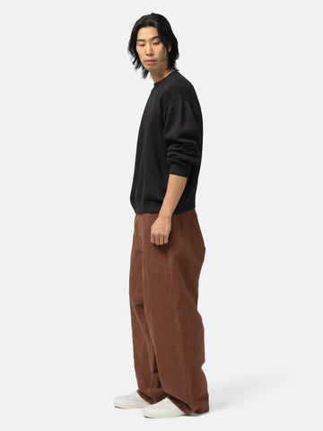 KAPTAIN SUNSHINE Cotton Hemp Wide Pants Brown, Pants