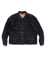 KAPTAIN SUNSHINE Denim Tracker 2P Jacket Indigo One Wash, Outerwear