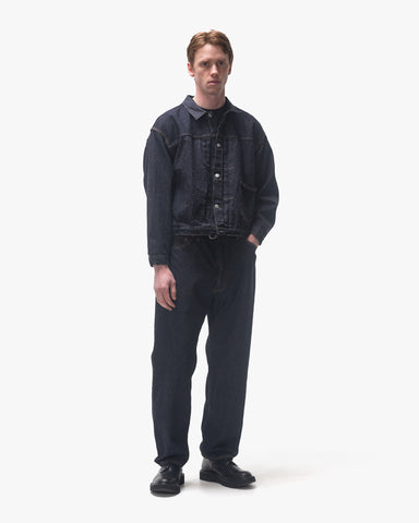 KAPTAIN SUNSHINE Denim Tracker 2P Jacket Indigo One Wash, Outerwear