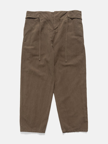 Flat shot of the Kaptain Sunshine Gaba. Traveller Easy Pants Cub Brown