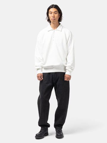 KAPTAIN SUNSHINE Half Zipper Pullover White, Sweatshirts