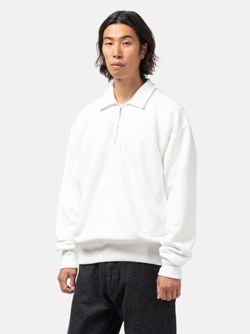KAPTAIN SUNSHINE Half Zipper Pullover White, Sweatshirts