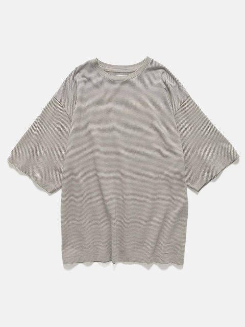 KAPTAIN SUNSHINE Hard Twisted Stripe Jersey Half-sleeve Tee Black Pin Stripe, T-Shirts