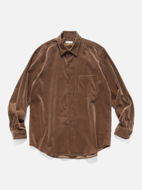 KAPTAIN SUNSHINE Suvin Corduroy Regular Collared Shirt Brown, Shirts