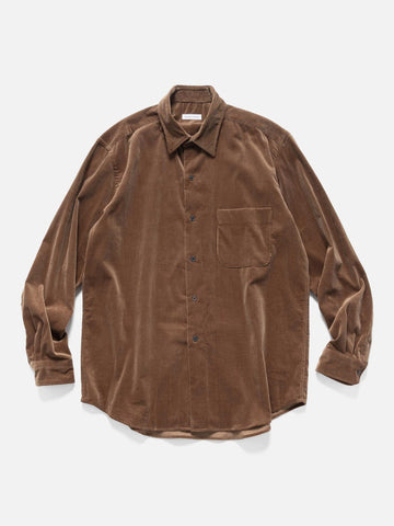 KAPTAIN SUNSHINE Suvin Corduroy Regular Collared Shirt Brown, Shirts